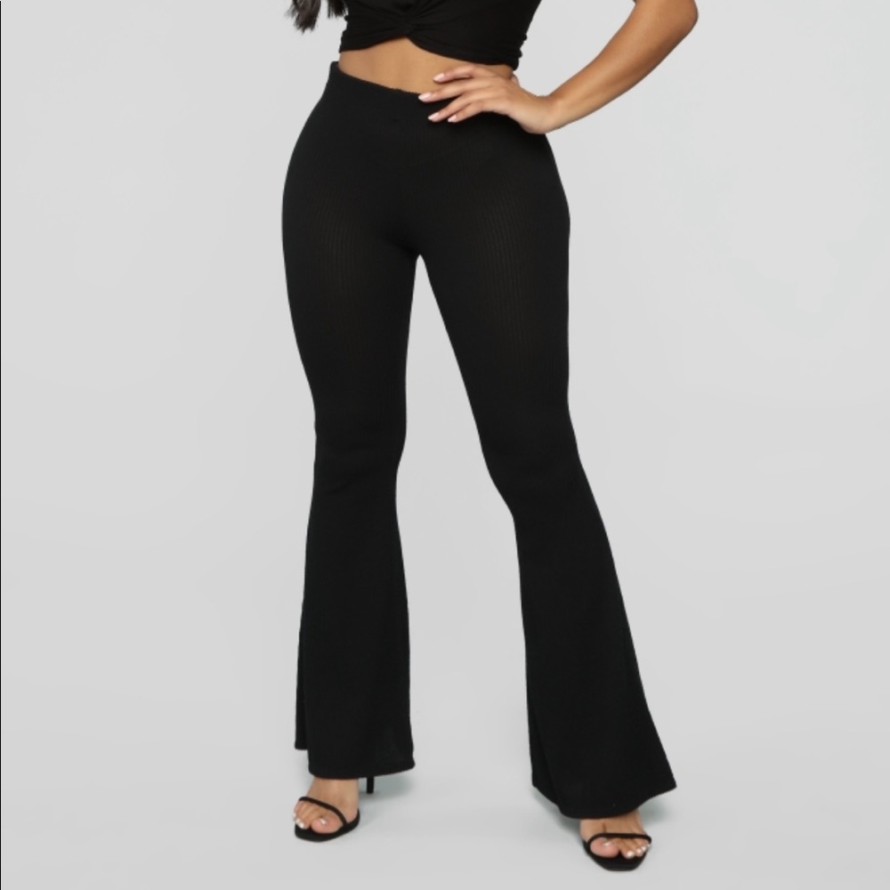 Fashion Nova Ribbed flare pants